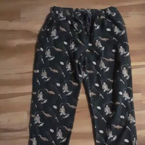 St. John's Bay Black Patterned Sweatpants